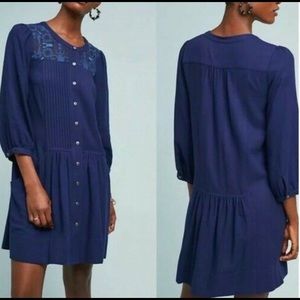 🟦 ANTHROPOLOGIE GORGEOUS BLUE DRESS